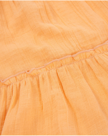 Vestito per neonato in tessuto piano con volant sulle maniche