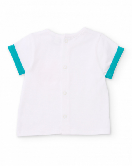 Completo in maglia per neonato con tasca decorativa
