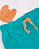 Completo in maglia per neonato con tasca decorativa