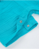 Salopette in maglia per neonato con stampa frontale