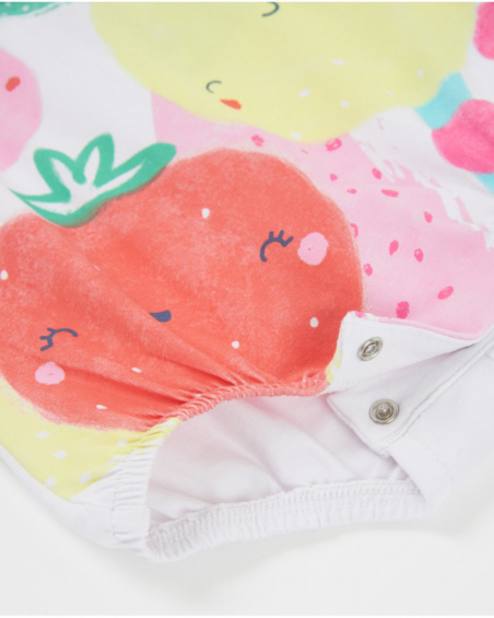 Pagliaccetto in maglia per neonato con stampa frutta