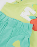 Completo in maglia per neonato con dettagli applicati