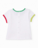 Completo in maglia per neonato con tasca frontale a forma di frutta