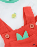 Completo in maglia per neonato con tasca frontale a forma di frutta