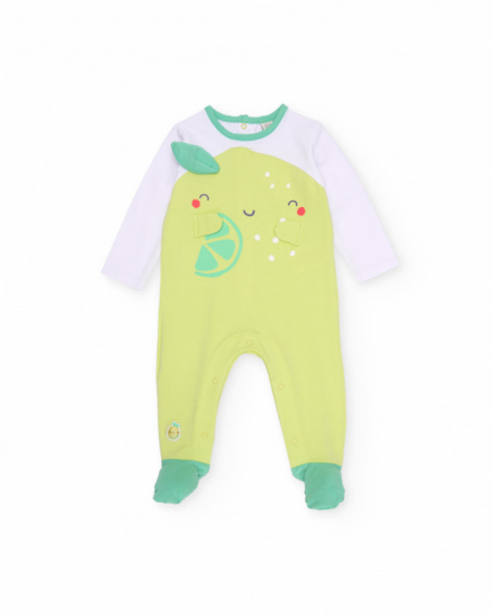 Pagliaccetto in maglia per neonato a maniche lunghe