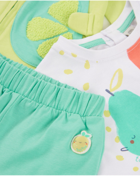 Completo in maglia tre pezzi per neonato