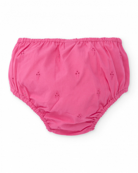 Vestito neonato in tessuto con delicati ricami