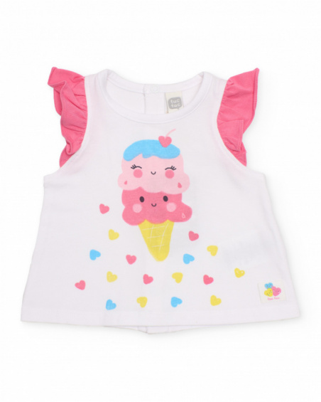 Completo in maglia per neonato con volant