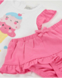 Completo in maglia per neonato con volant