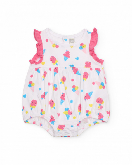 Pagliaccetto in maglia per neonato con stampa di gelati