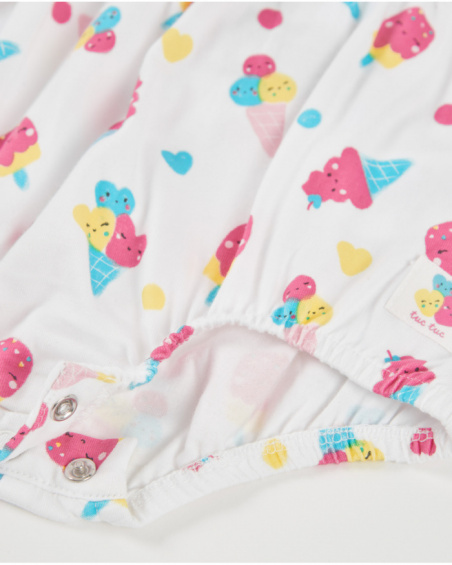 Pagliaccetto in maglia per neonato con stampa di gelati