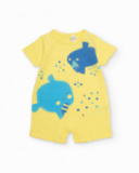 Pagliaccetto in maglia per neonato con chiusure sul retro