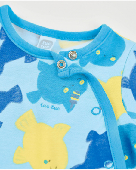 Pagliaccetto in maglia per neonato con chiusura laterale