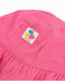 Cappellino neonato in tessuto con laccetto regolabile