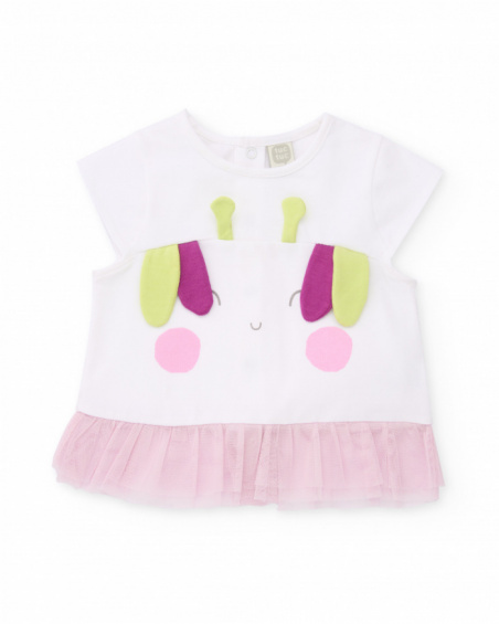 Completo in maglia per neonato con volant in tulle