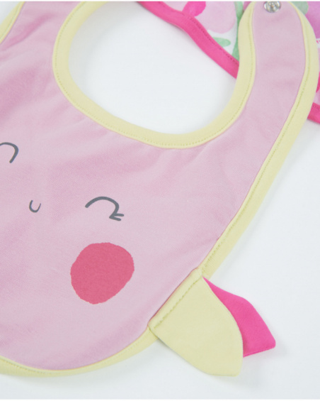 Pack di bavaglini in maglia per neonato con chiusura sul retro