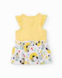 Vestito in maglia per neonato con volant sulle spalle