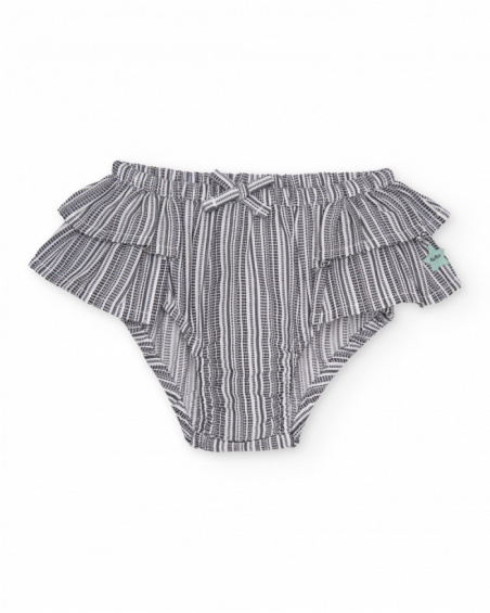 Completo in maglia per neonato a righe