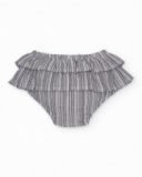 Completo in maglia per neonato a righe