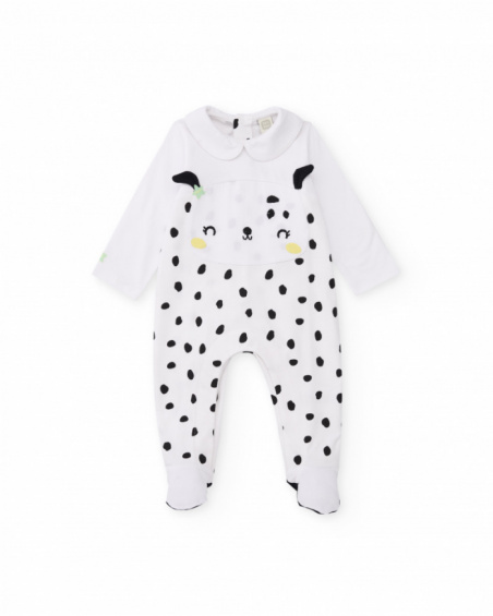 Pagliaccetto in maglia per neonato con applicazioni in rilievo