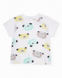 Completo in maglia per neonato a righe