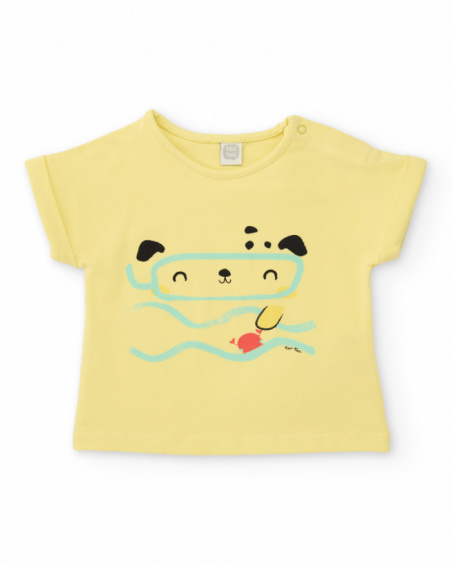 Completo in maglia per neonato con chiusura sulla spalla