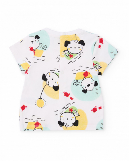 Completo in maglia per neonato con tasche anteriori