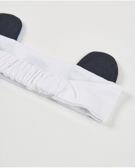 Fascia in maglia per neonato con applicazioni in rilievo