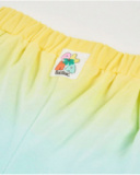 Shorts da bambina in maglia con fiore stampato