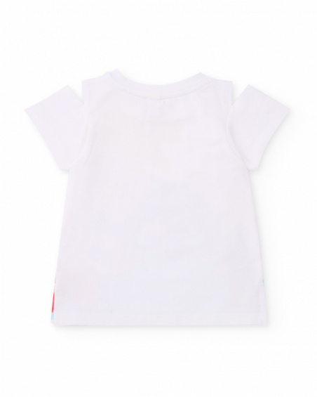 Completo da bambina in maglia con motivo floreale