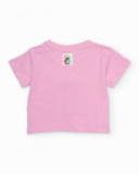 Completo da bambina in maglia con motivo floreale