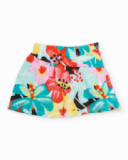 Shorts da bambina in maglia con fiocco decorativo