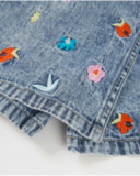 Shorts da bambina in denim