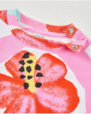 Felpa da bambina in maglia con stampa floreale