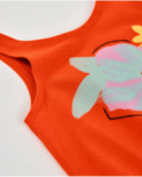 T-shirt da bambina in maglia con fondo elasticizzato