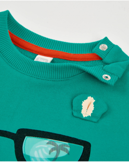 Felpa da bambino in maglia con motivo frontale