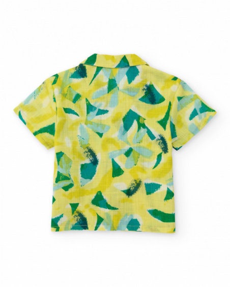 Camicia da bambino in tessuto con stampa astratta