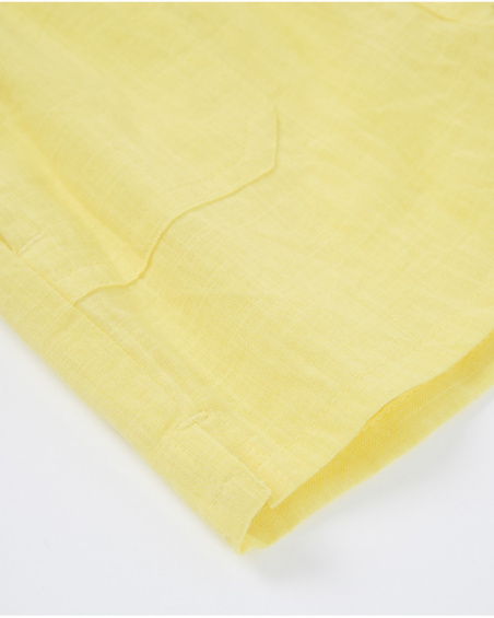 Bermuda da bambino in tessuto con vita elastica