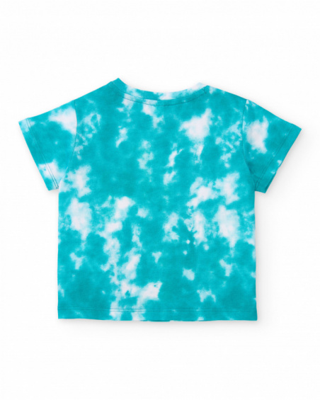 T-shirt da bambino in maglia con dettaglio in rilievo