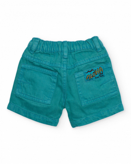 Bermuda da bambino in tessuto con vita elastica