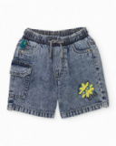 Bermuda da bambino in tessuto in denim