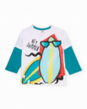 T-shirt da bambino in maglia a maniche lunghe
