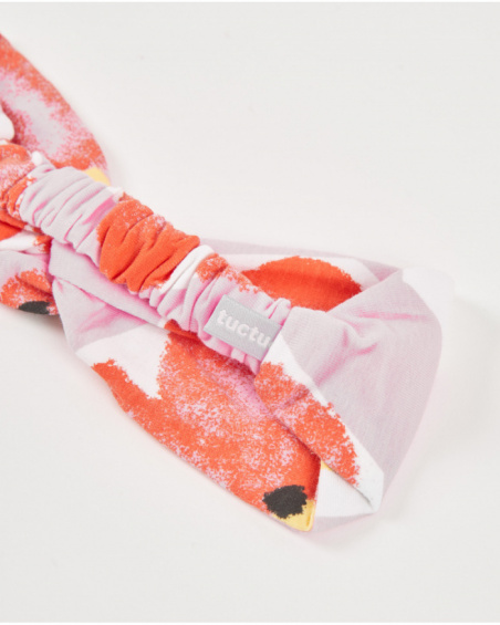 Fascia per capelli da bambina in maglia con nodo frontale