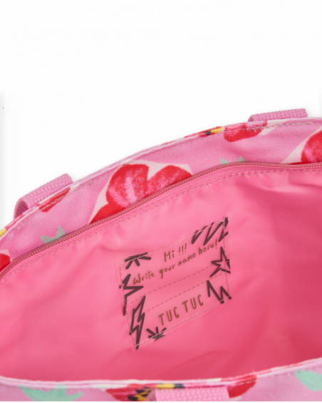 Borsa da bambina in tessuto con chiusura con zip