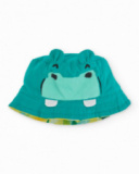 Cappellino da bambino in maglia con design reversibile