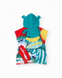 Asciugamano poncho da bambino in maglia con applicazioni in rilievo