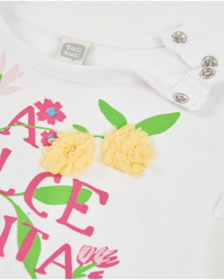 Vestito da bambina in maglia con volant in vita