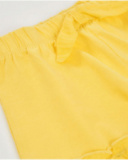 Short da bambina in maglia con volant al fondo