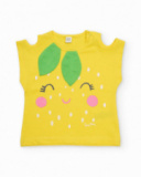 Completo da bambina in maglia con spalle scoperte