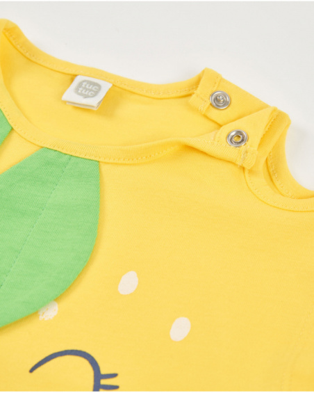 T-shirt da bambina in maglia con spalle scoperte